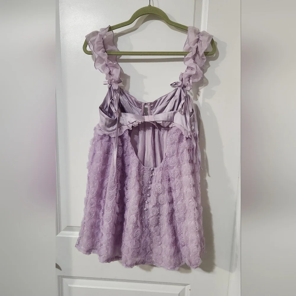 For The Love And Lemons Poppy Lilac‎ Mini Dress